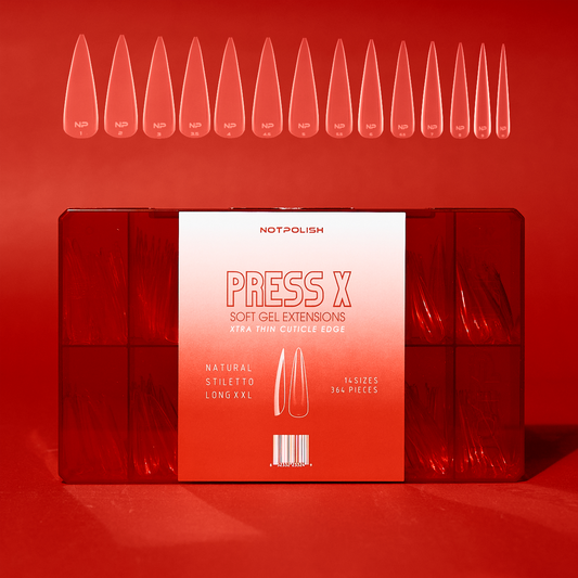 NotPolish Press X Natural Stiletto XXLong Tip Box
