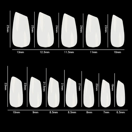 CRE Natural Slanted Nail Tips