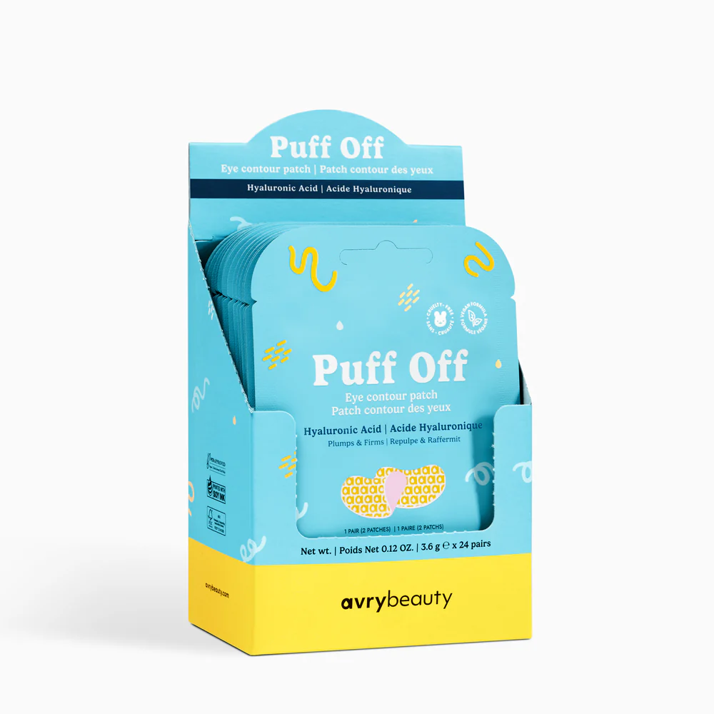 Avry Beauty Puff Off Eye Contour Patch - Hyaluronic Acid 24 Ct. Box