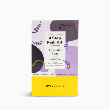 Avry Beauty 4 Step Pedi Kit - Lavender Sage