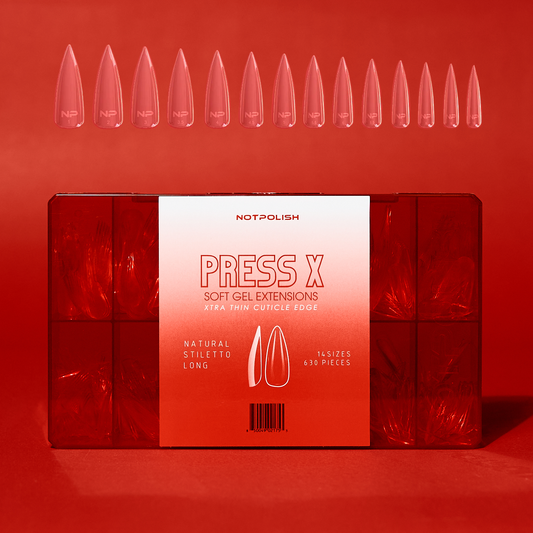 NotPolish Press X Natural Stiletto Long Tip Box
