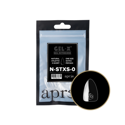 APRES Gel-X Natural Stiletto Extra Short Refill