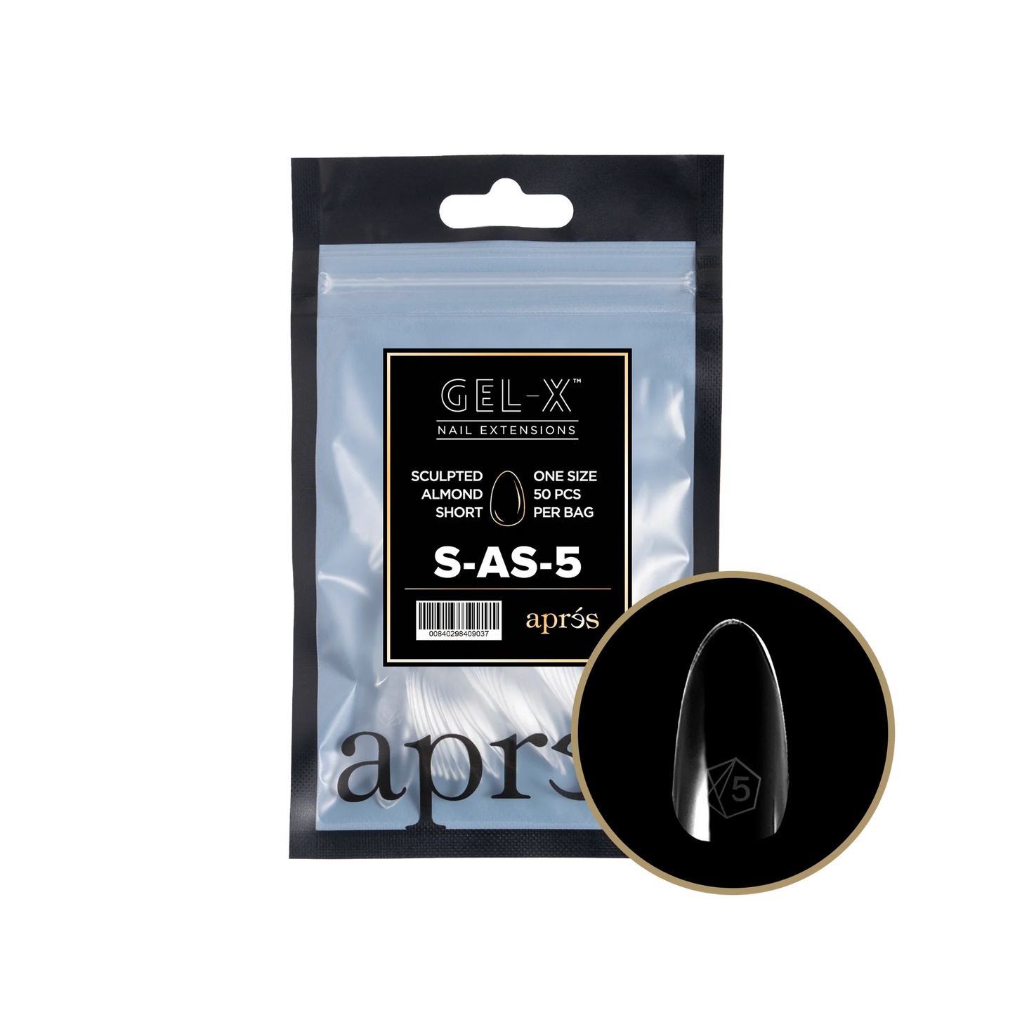 APRES Gel-X Sculpted Almond Short Refill