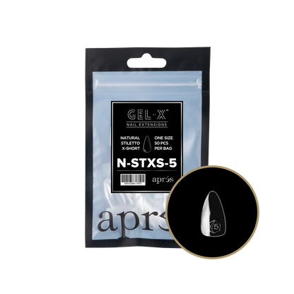 APRES Gel-X Natural Stiletto Extra Short Refill