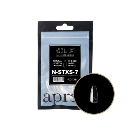 APRES Gel-X Natural Stiletto Extra Short Refill