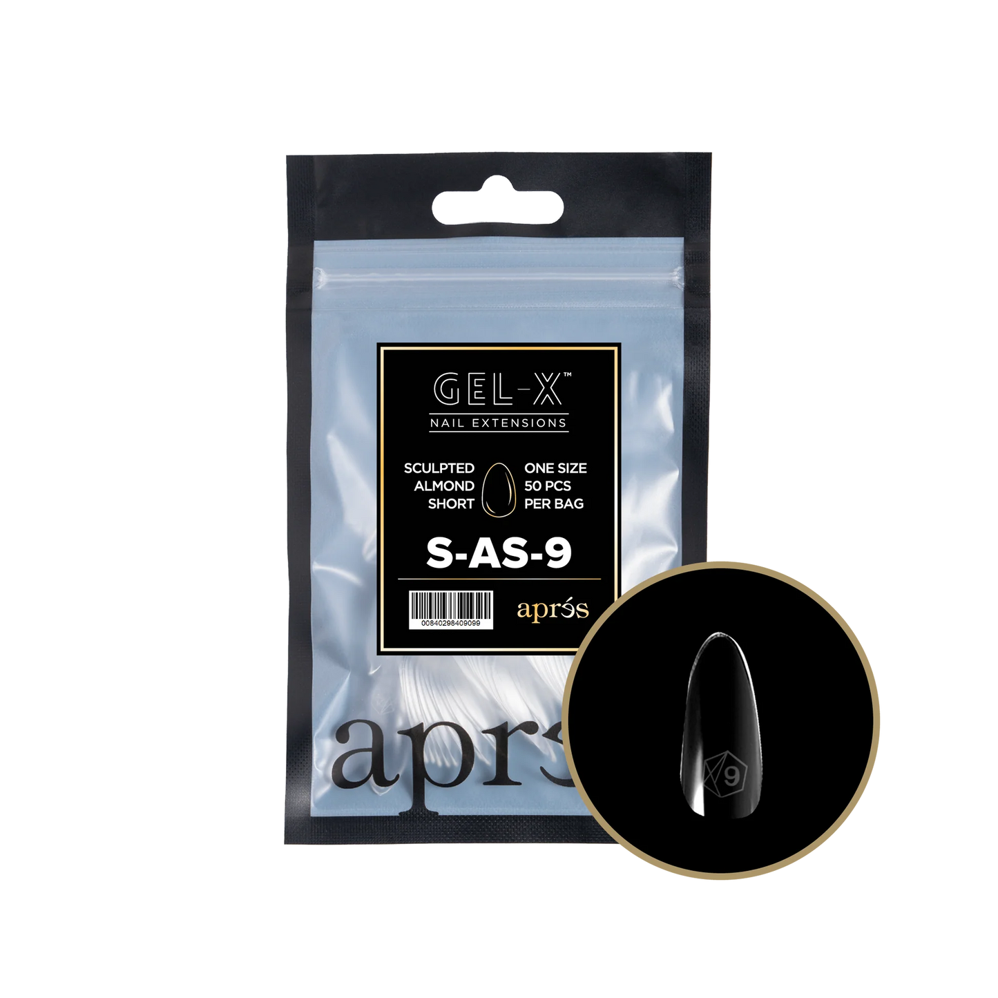 APRES Gel-X Sculpted Almond Short Refill