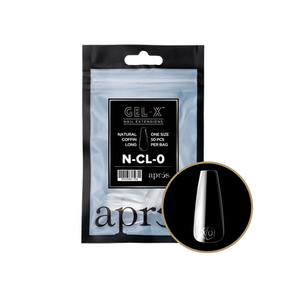 APRES GEL-X Natural Coffin Long Refill