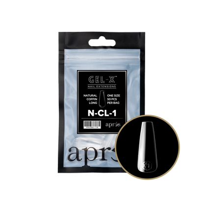 APRES GEL-X Natural Coffin Long Refill