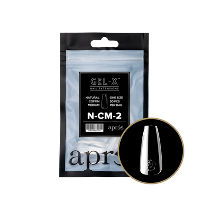 APRES Gel-X Natural Coffin Medium Refill