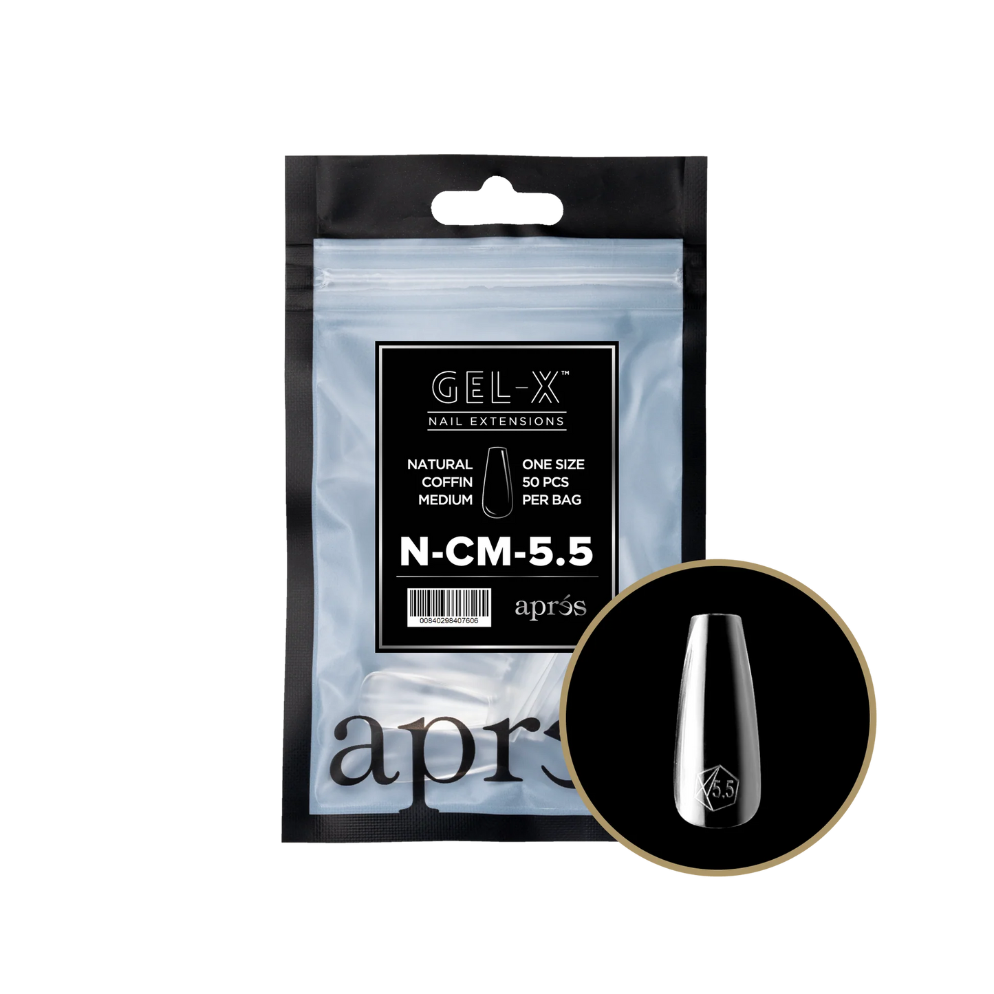 APRES Gel-X Natural Coffin Medium Refill