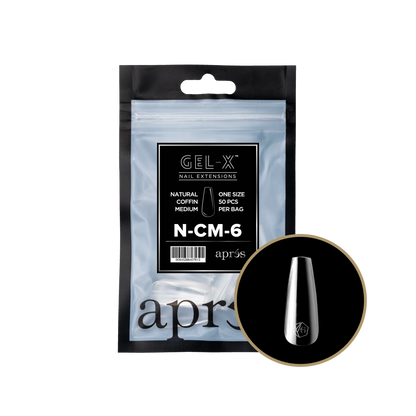 APRES Gel-X Natural Coffin Medium Refill