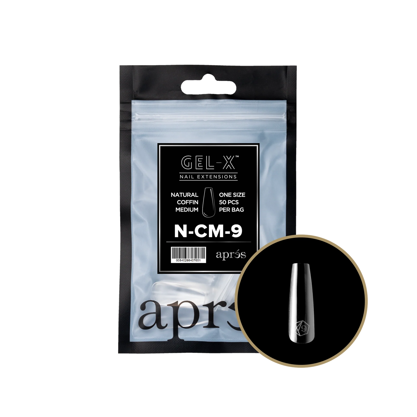APRES Gel-X Natural Coffin Medium Refill