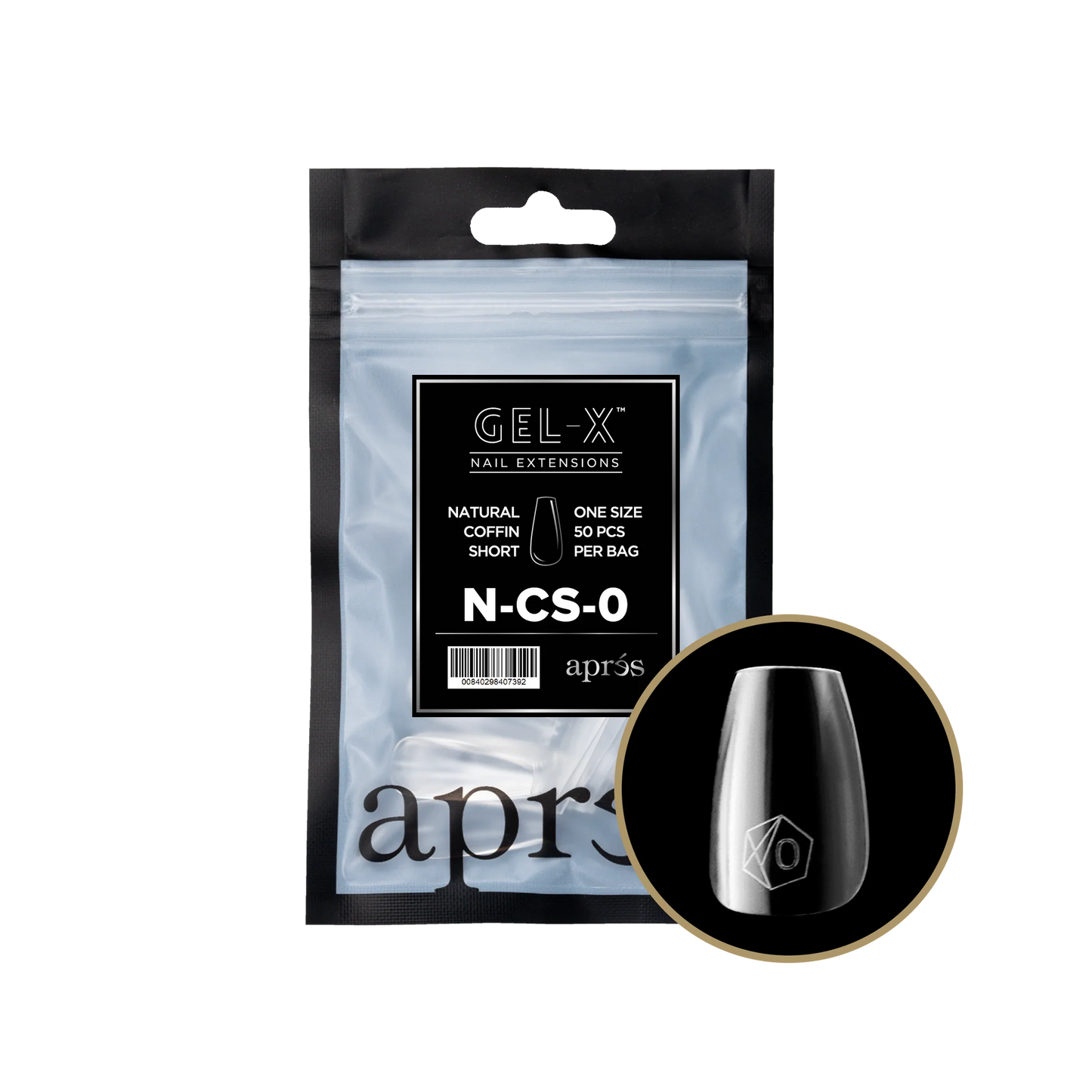 APRES Gel-X Natural Coffin Short Refill