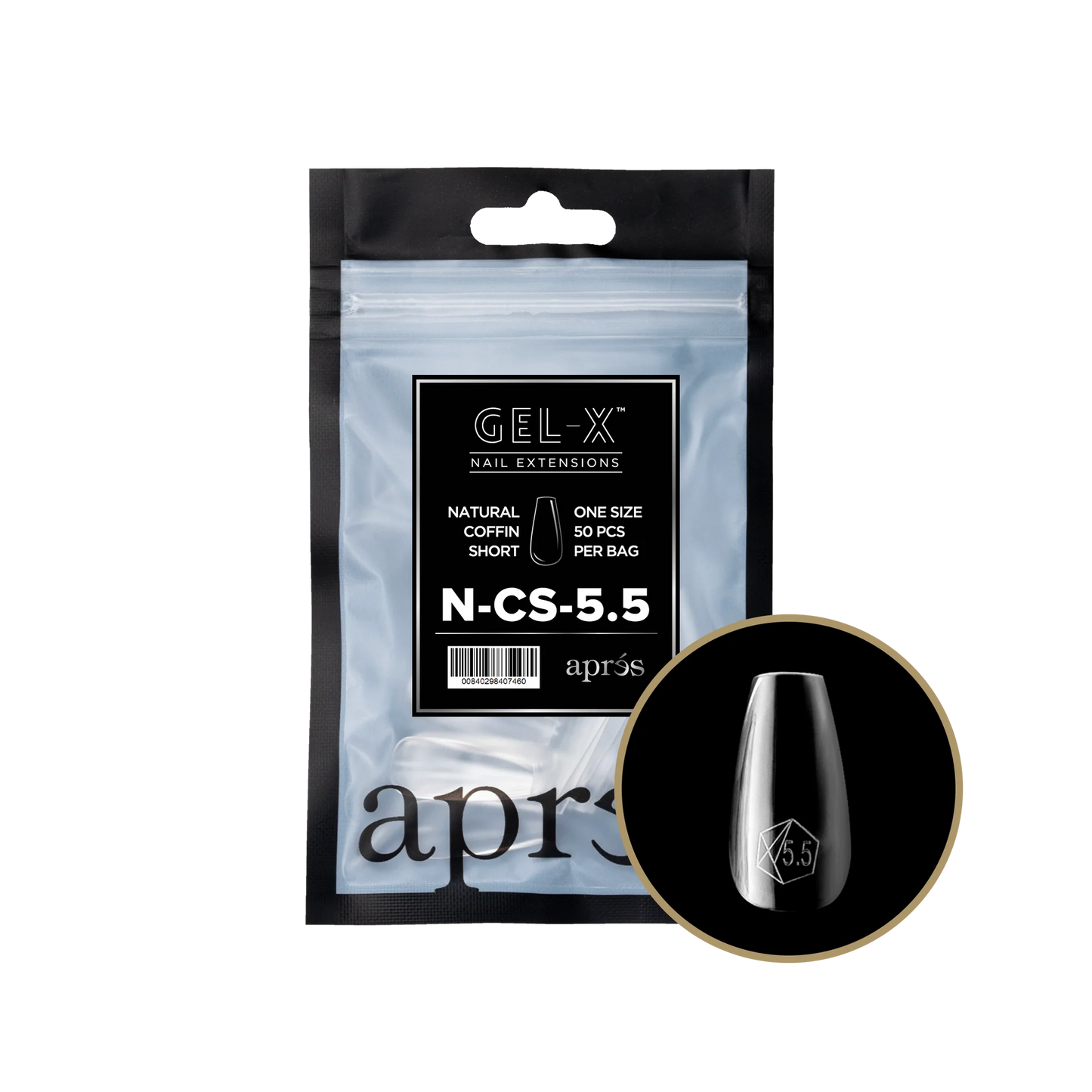 APRES Gel-X Natural Coffin Short Refill