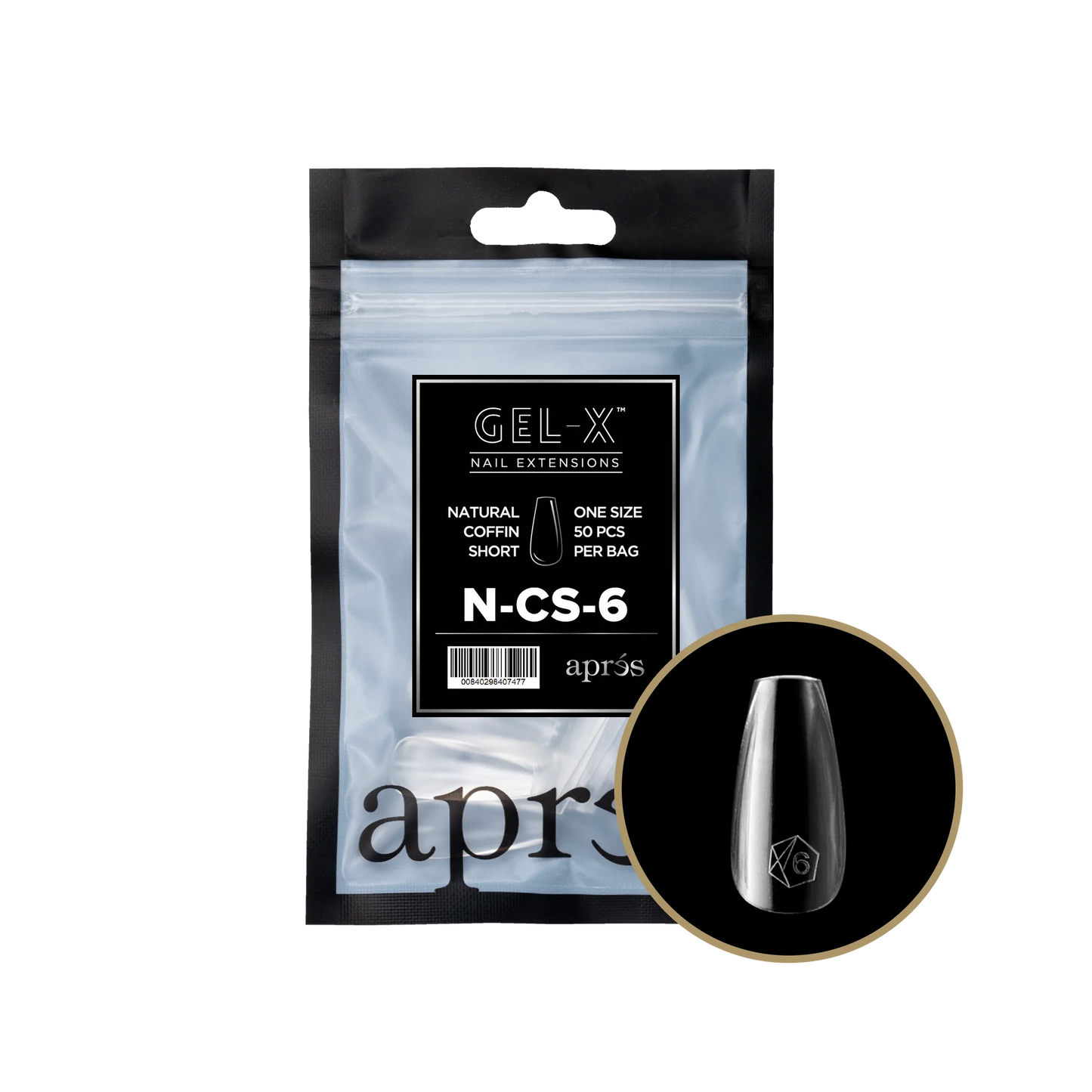 APRES Gel-X Natural Coffin Short Refill