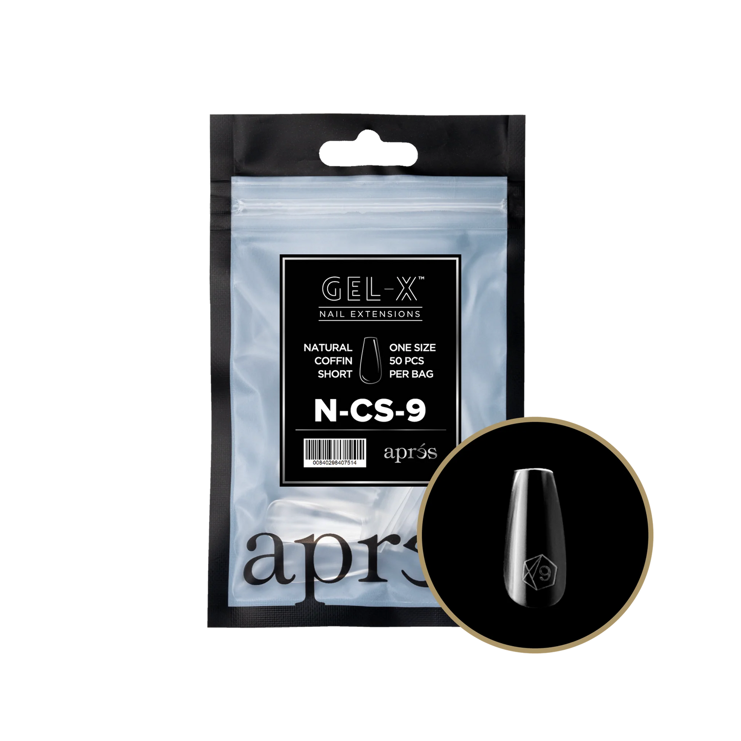 APRES Gel-X Natural Coffin Short Refill