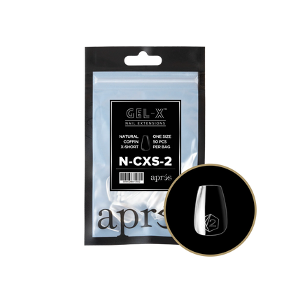 APRES Gel-X Natural Coffin Extra Short Refill