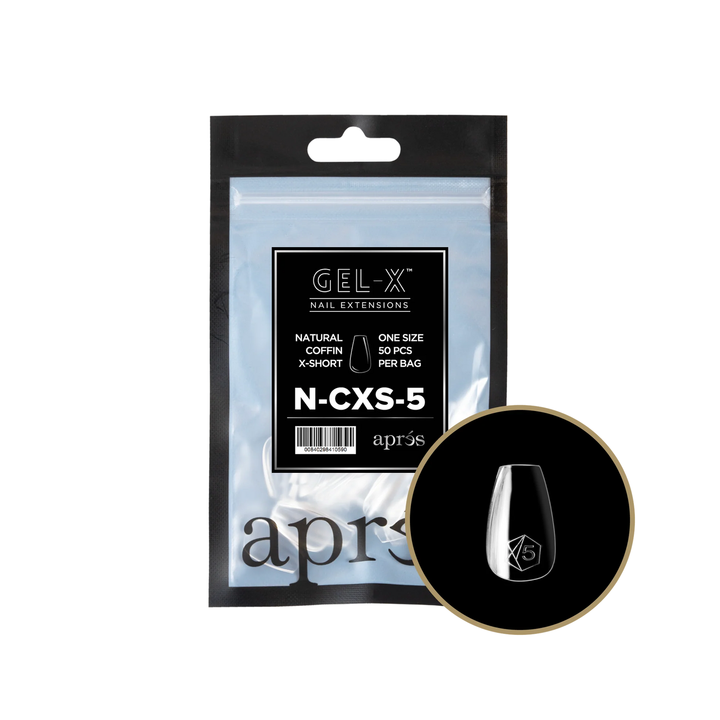 APRES Gel-X Natural Coffin Extra Short Refill