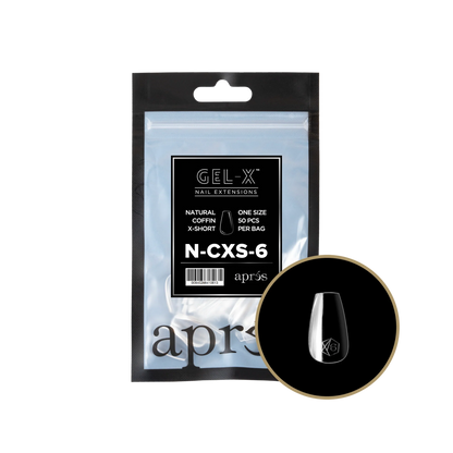 APRES Gel-X Natural Coffin Extra Short Refill