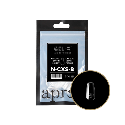 APRES Gel-X Natural Coffin Extra Short Refill