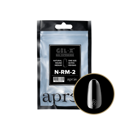 APRES Gel-X Natural Round Medium Refill