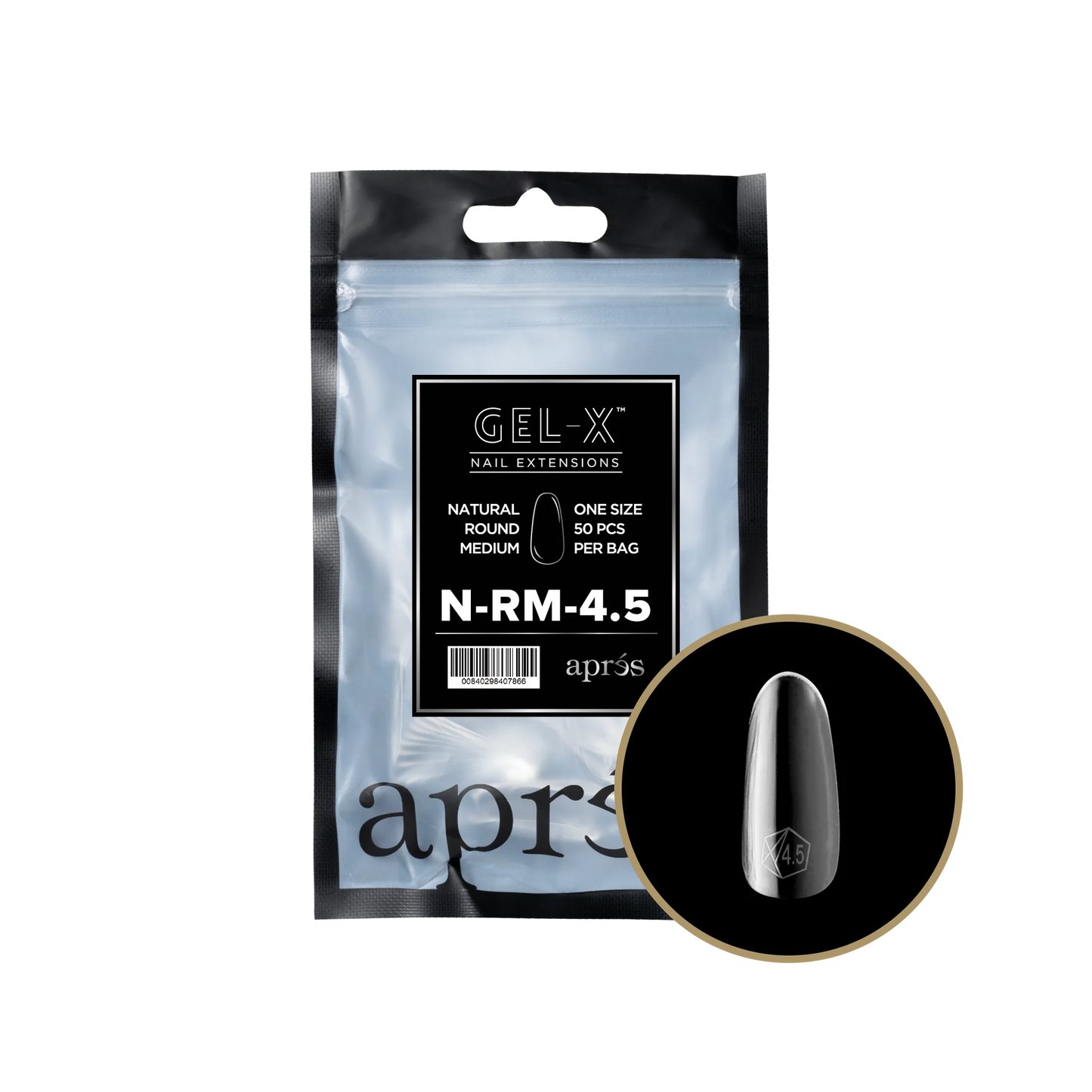 APRES Gel-X Natural Round Medium Refill