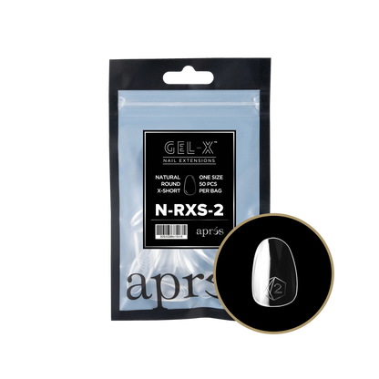 APRES Gel-X Natural Round Extra Short Refill