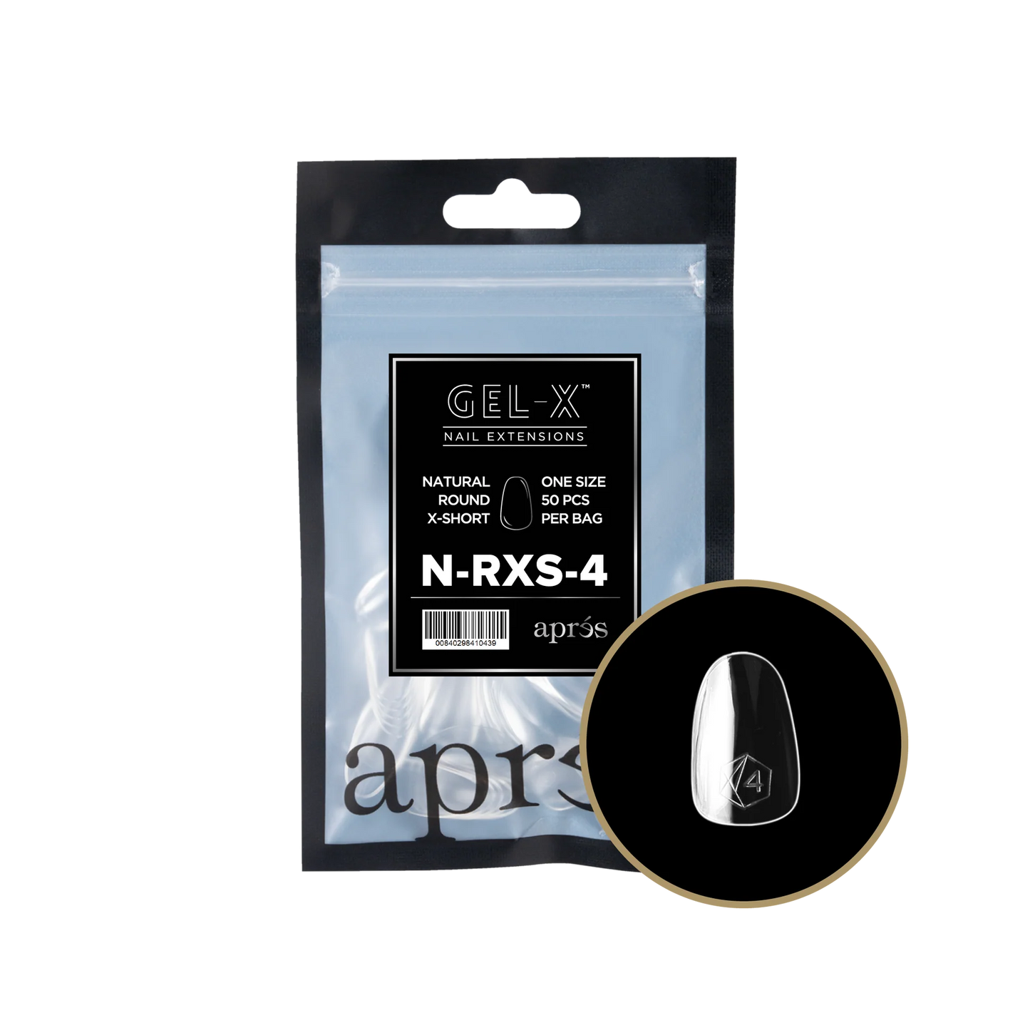 APRES Gel-X Natural Round Extra Short Refill