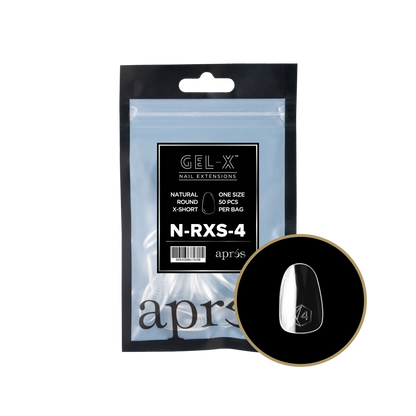APRES Gel-X Natural Round Extra Short Refill