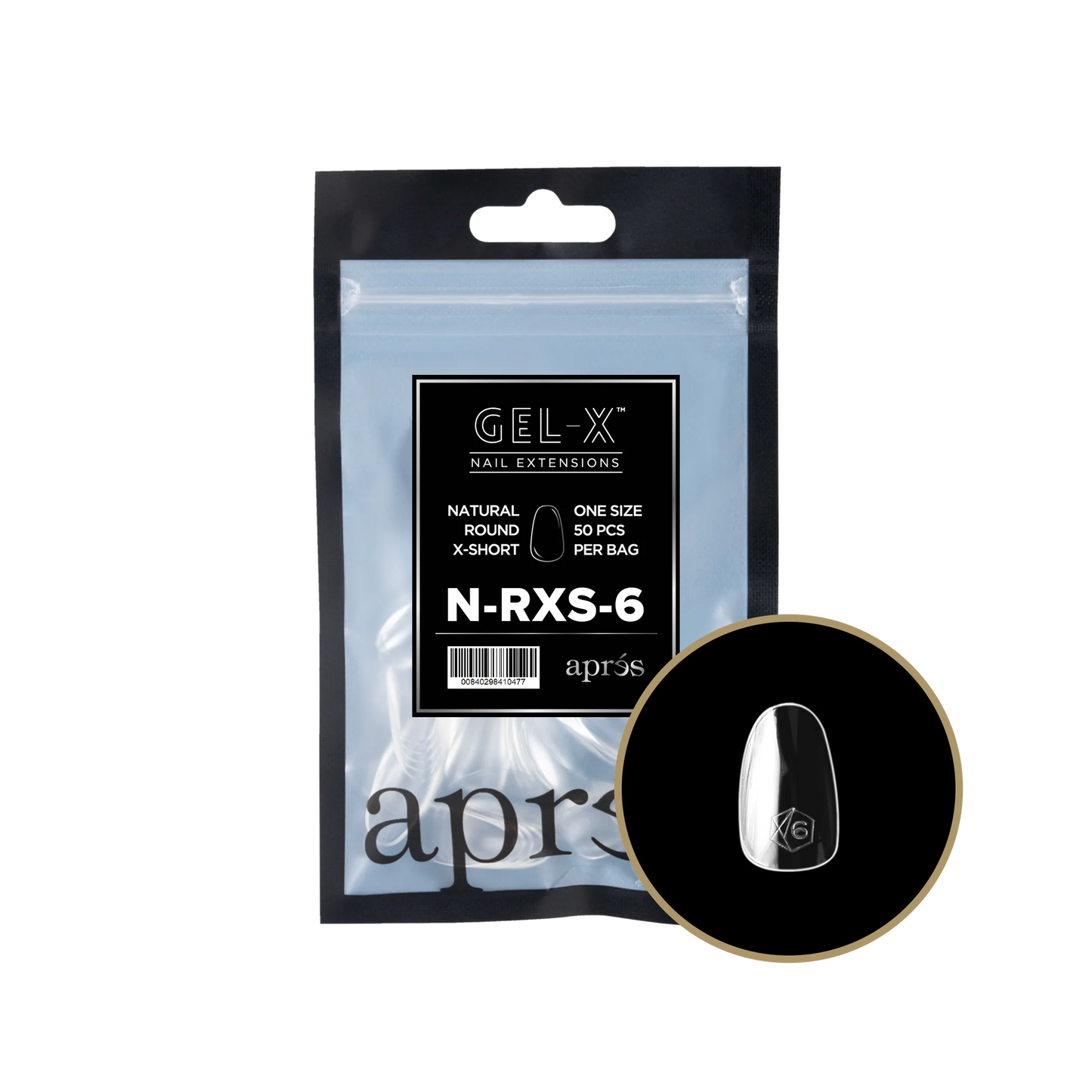 APRES Gel-X Natural Round Extra Short Refill