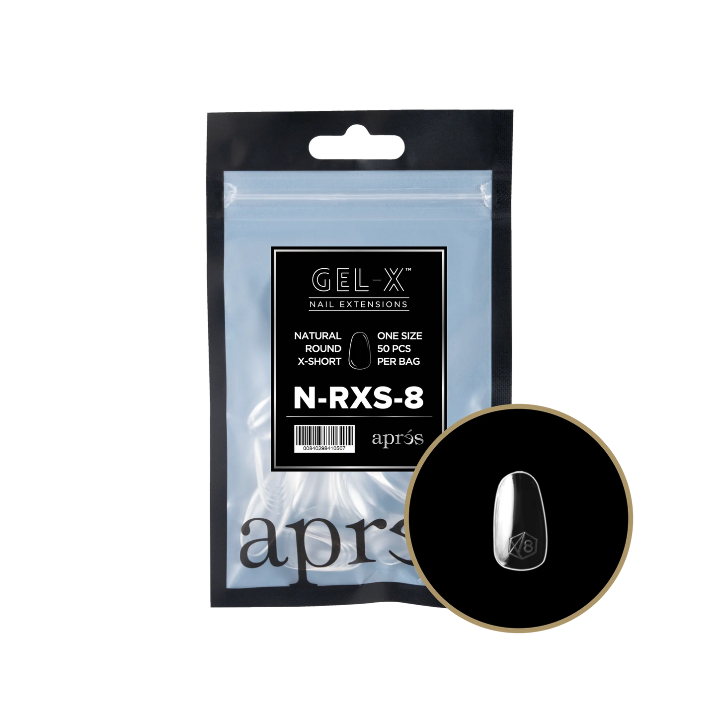 APRES Gel-X Natural Round Extra Short Refill