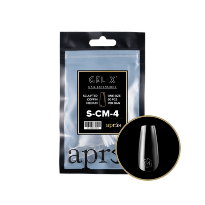APRES Gel-X Sculpted Coffin Medium Refill