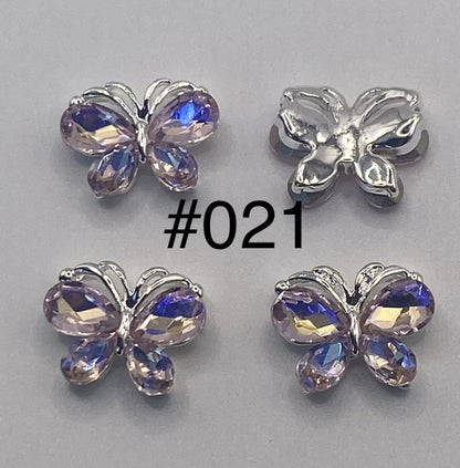 3D Charms Butterflies w Rhinestones #90