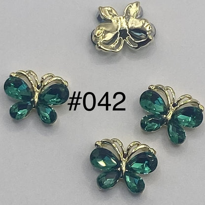 3D Charms Butterflies w Rhinestones #90