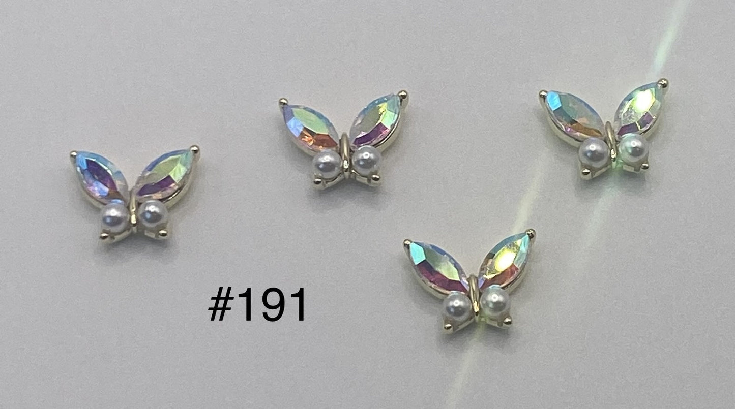 3D Charms Butterflies w Rhinestones #91