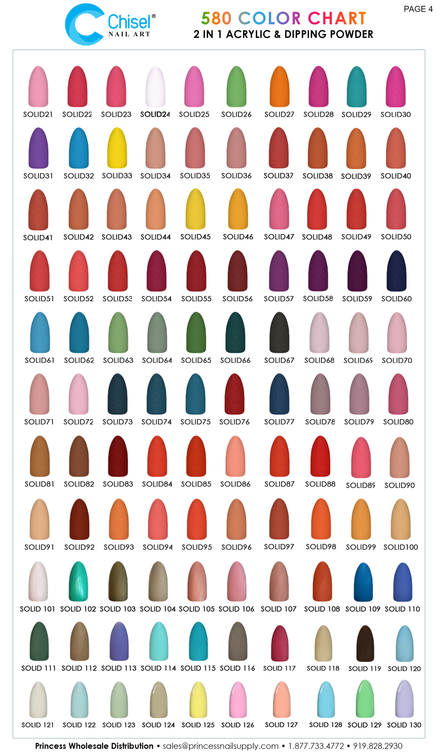 Chisel Dip/Dap Powder 2 oz SOLID collection 091-180