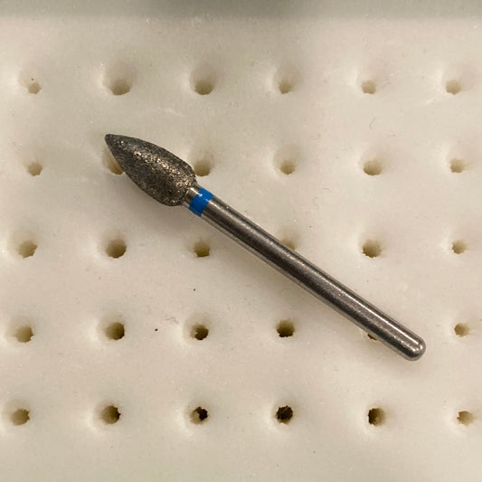 Diamond Football Shaped Cuticle Bit Large, Blue Band